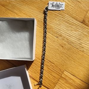 NWT WOMENS KOHLS 925 STERLING SILVER WITH DIAMONDS ACCENTS XOXO BRACELET 7 in